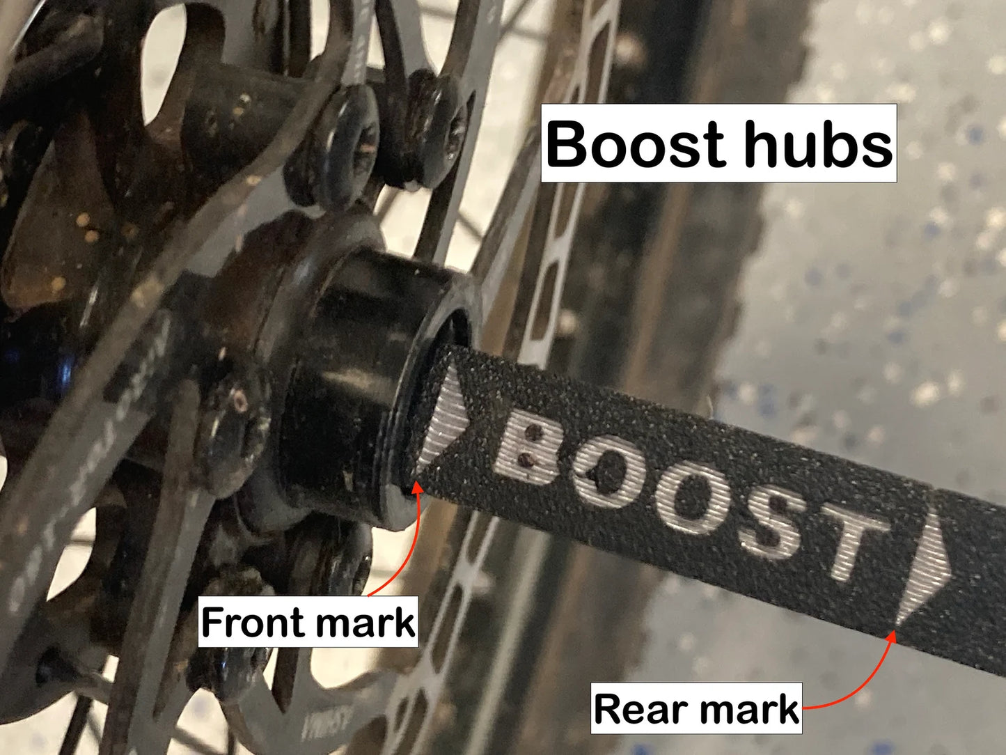 Thru-Axle Hub Measuring Stick