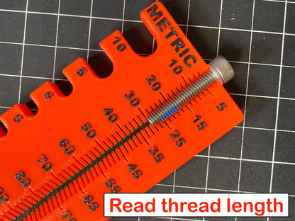 Bike Screw Ruler v2.0: Metric Fastener Gauge M3-M10