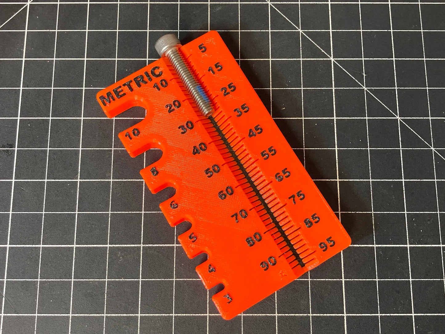 Bike Screw Ruler v2.0: Metric Fastener Gauge M3-M10