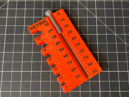 Bike Screw Ruler v2.0: Metric Fastener Gauge M3-M10
