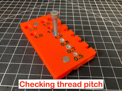 Bike Screw Ruler v2.0: Metric Fastener Gauge M3-M10