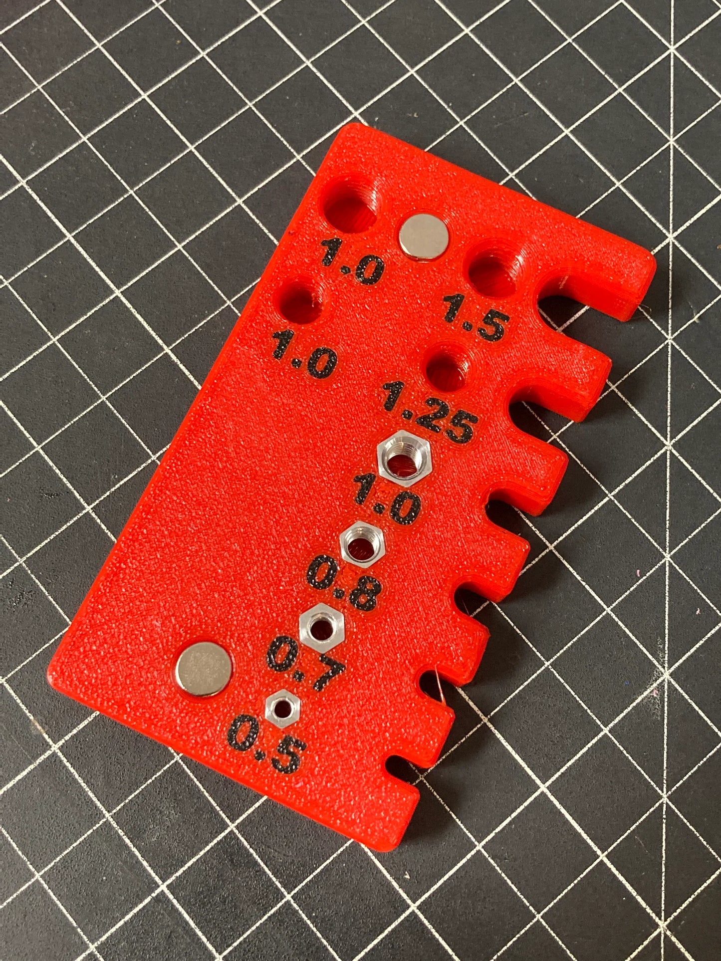 Bike Screw Ruler v2.0: Metric Fastener Gauge M3-M10