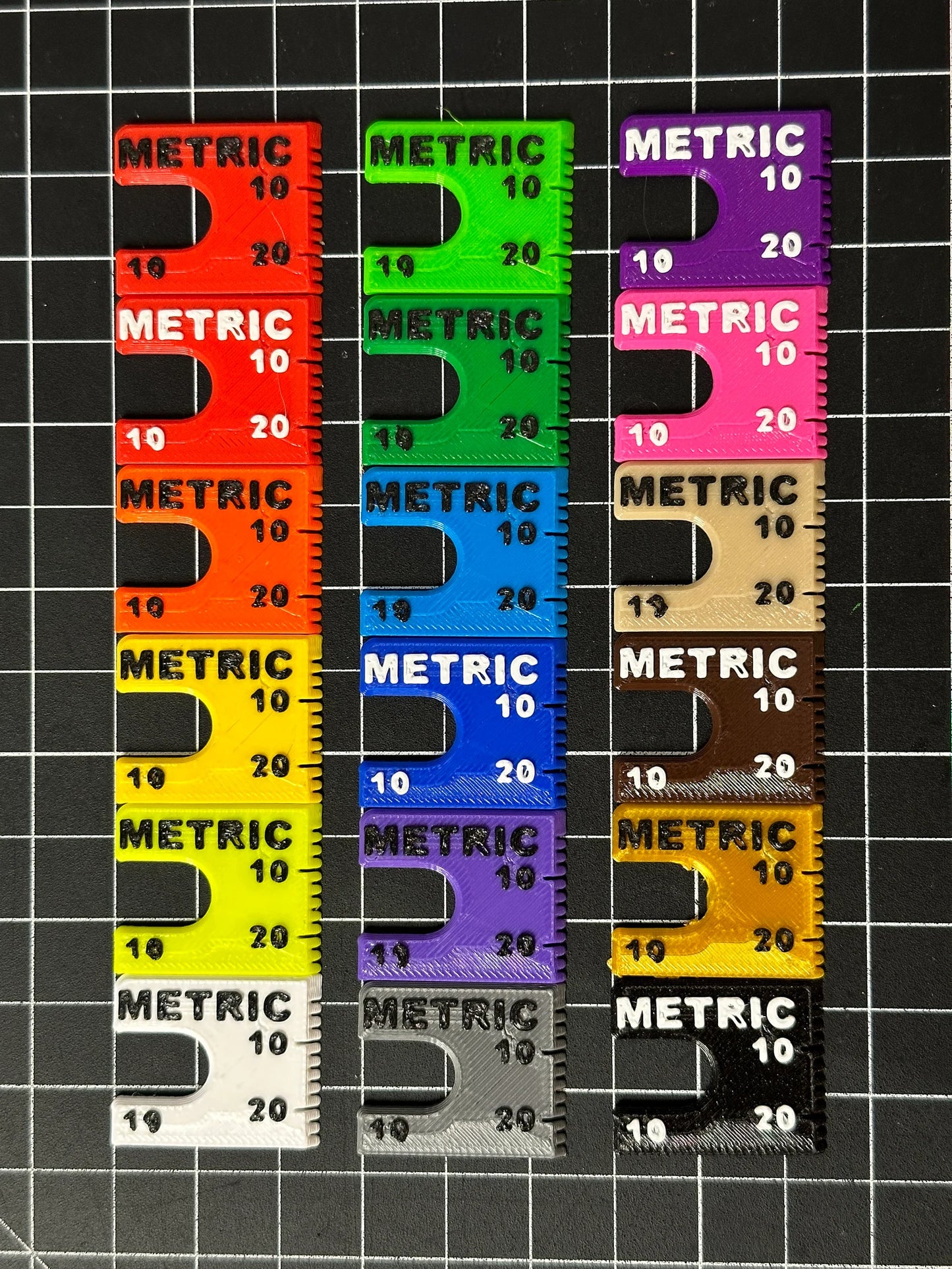 Bike Screw Ruler v2.0: Metric Fastener Gauge M3-M10